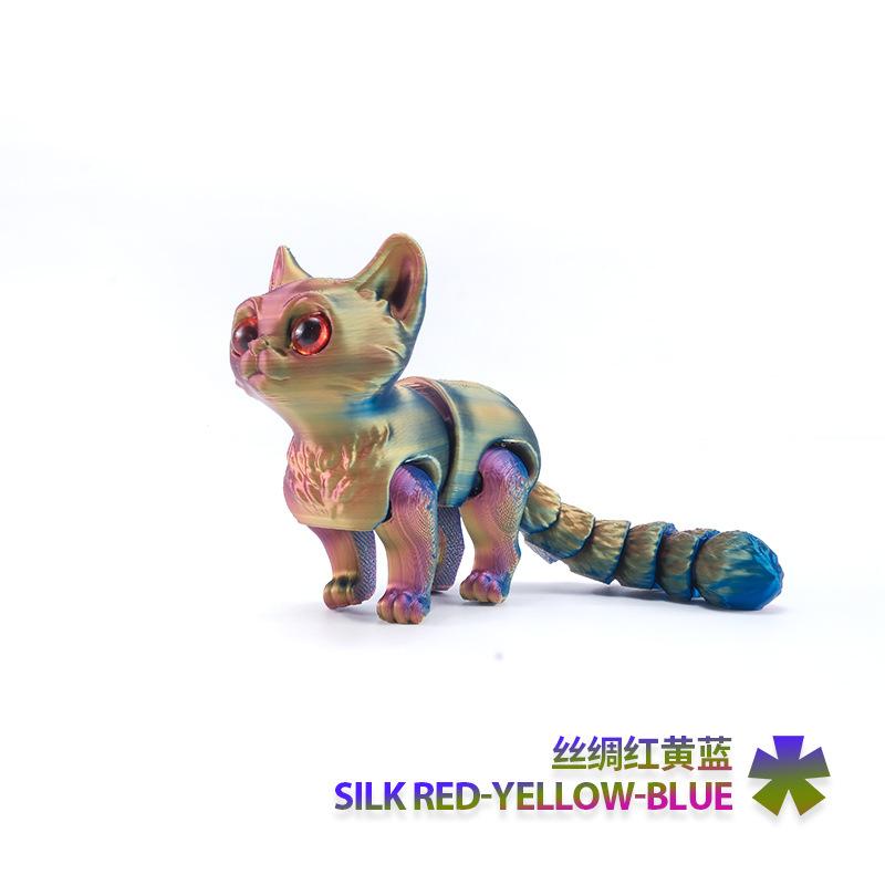 NEW 3D Printed Cat with Multiple Movable Joints for Home Accessories Decor Desk Decoration Children's Gifts Figurine