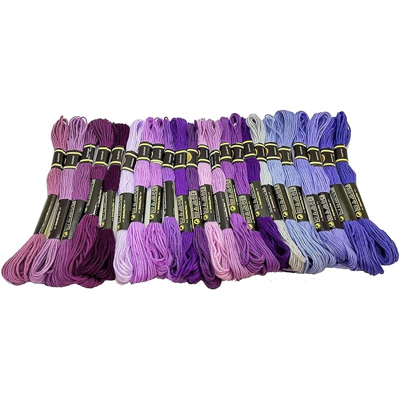 

Temari Cat Shop cotton polyester #25 embroidery thread Same color number as DMC set by color Purple B, 25 pieces set cross stitch Misanga [product]