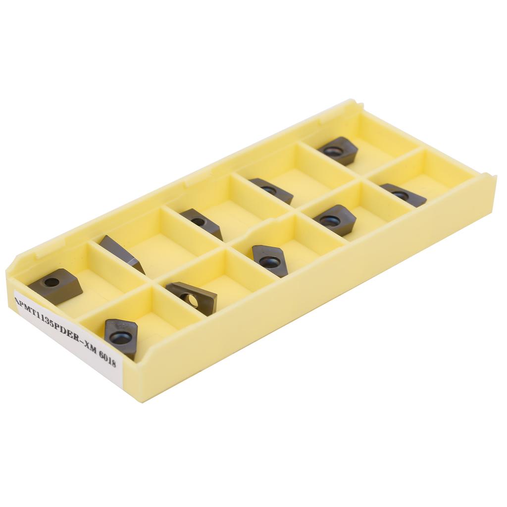 10Pcs CNC Insert Lathe Blade Turning Tool Cemented Carbide APMT1135PDERXM LF6018