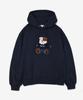 Soft Bulldog Applique Hoodie_Navy