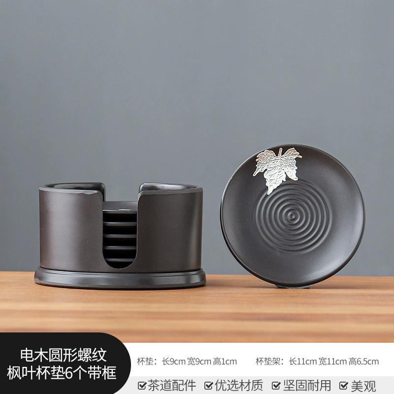 Kung Fu Teetassen Untersetzer Haushalt Küche Japanischer Kung Fu Teetassenhalter Kreative Runde Tee Set Matte Zubehör 2025 Neu