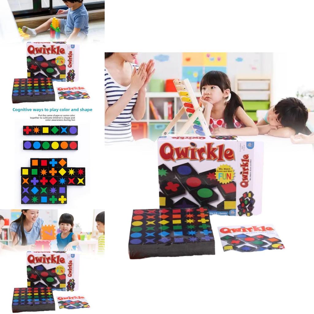 Qwirkle Holz Lern Familienbrettspiel Für Kinder Mit Eltern-Kind-Interaktion