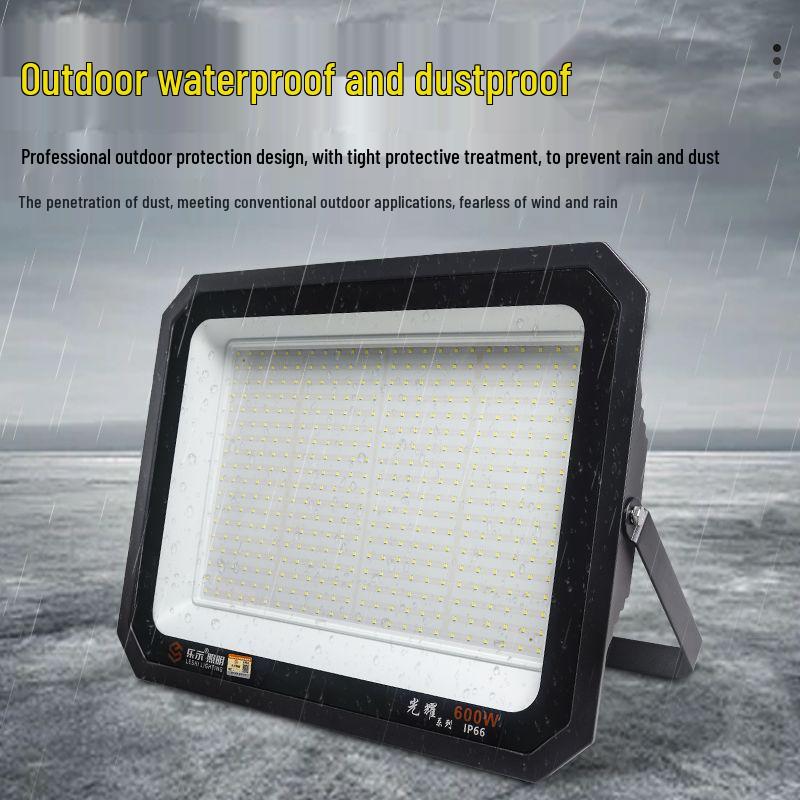 High Power LED Outdoor Waterproof Floodlight - Ultra Bright Square Spotlight for Stadiums & Construction Sites