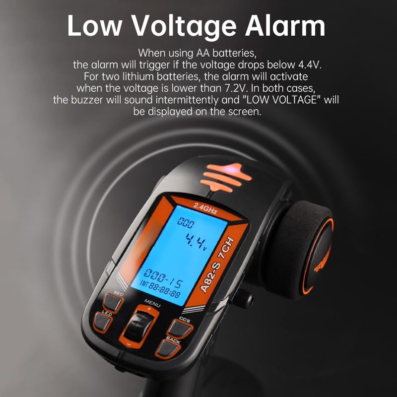 Turbo RC A82-S 2.4G 7CH RC Car Transmitter, Technical Standards Compliance Certified, Electric Car Radio Control Set with RX200 Receiver