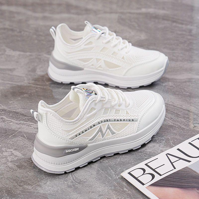 

Xiaobai shoes 2025 foreign trade new fashion trend thin breathable mesh casual shoes travel platform women s shoes 40 серый