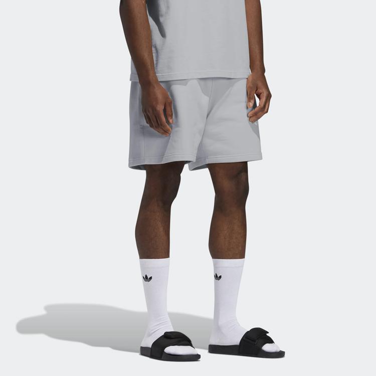 Adidas Originals Clover X Pharaoh Co-branded Pure Color Sports Casual Shorts Unisex Shorts Light-Grey GM1953