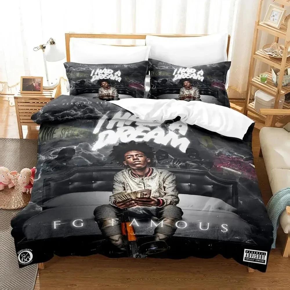 RIP Jaydayoungan Rapper Bedding Set Printed With Pillowcase Bed Duvet Cover Soft Single Double Queen Super King Size Kids Adult