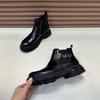 Men's 2025 British Chelsea Ankle Boots, Black Chimney, Height Increasing, Thick Sole, Genuine Leather for Autumn/Winter.