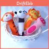 Adorable Baby Grasping Training Bb Stick Squeaky Toy With Animal Designs And Soft Knitted Fabric Stuffed With Pp Cotton