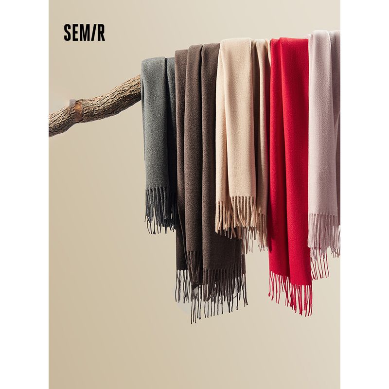 

Senma Scarf Men s 2024 Fall and Winter New Arrival Korean Style Couple Widened Shawl Dual-Use Minimalist Cashmere-like Heattech Scarf Camel warm Comfortable]
