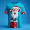 T-shirt da uomo estiva girocollo con stampa 3D