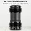 Bike Bottom Bracket Aluminum Alloy 24mm Thread Ceramic Bearings Road Bike Center Shaft