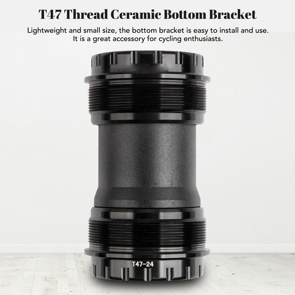 Bike Bottom Bracket Aluminum Alloy 24mm Thread Ceramic Bearings Road Bike Center Shaft