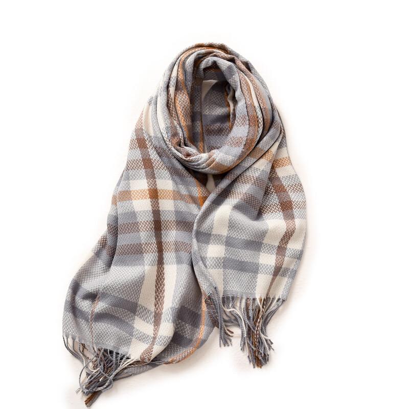 Fumade Thick Imitation Cashmere Plaid Scarf Shawl