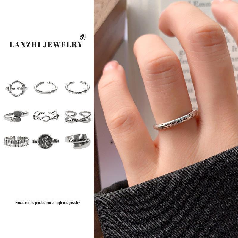 Lan Zhi 925 Sterling Silver Non-Fading Pinky Ring - Simple and Trendy Jewelry for Unique Style