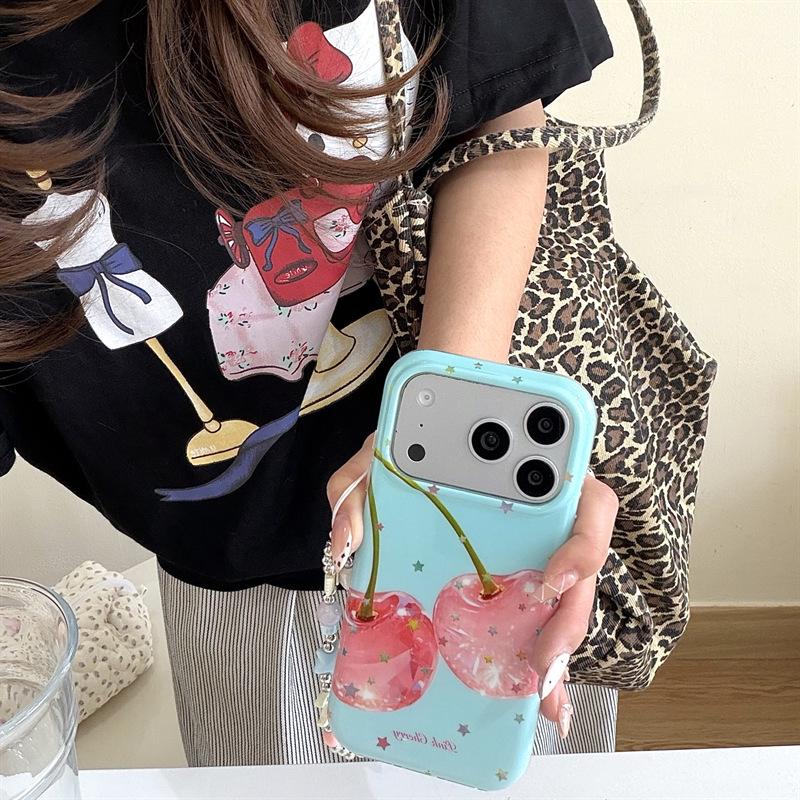 Vibrant Stars and Cherries Case for iPhone 17/16 Pro Max/15/14