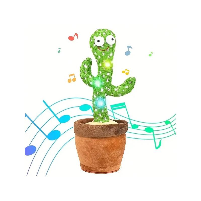 1pc-Dancing Talking Cactus Toys For Baby Boys And Girls, Singing Mimicking Recording Repeating What You Say Sunny Cactus Up Plus