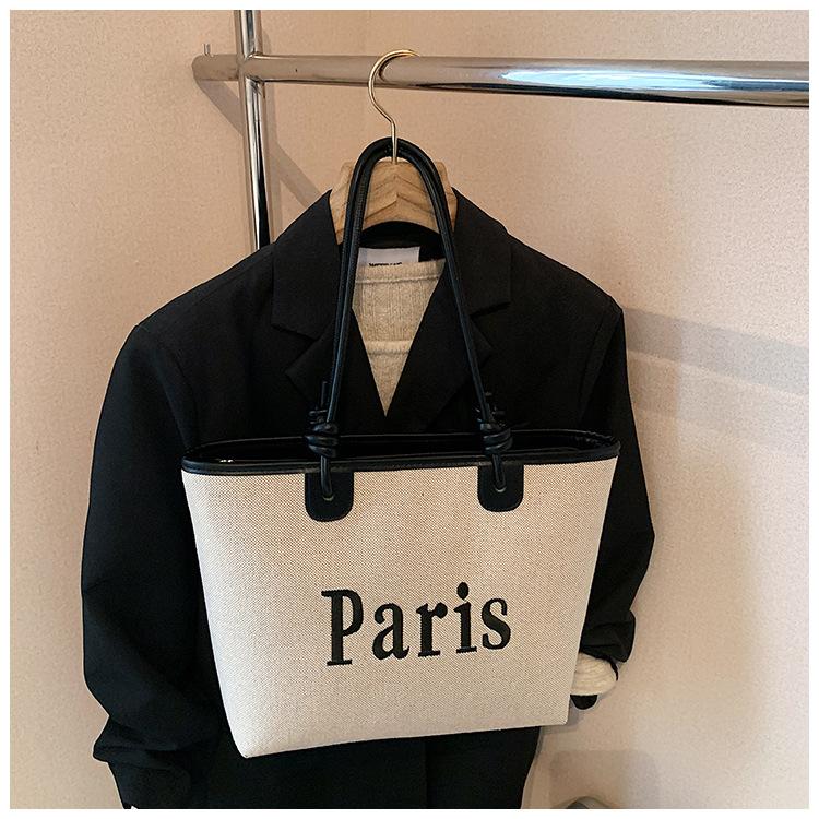 

Large capacity bag women s 2025 new casual versatile messenger cloth bag women s portable college student commuter tote bag чёрный