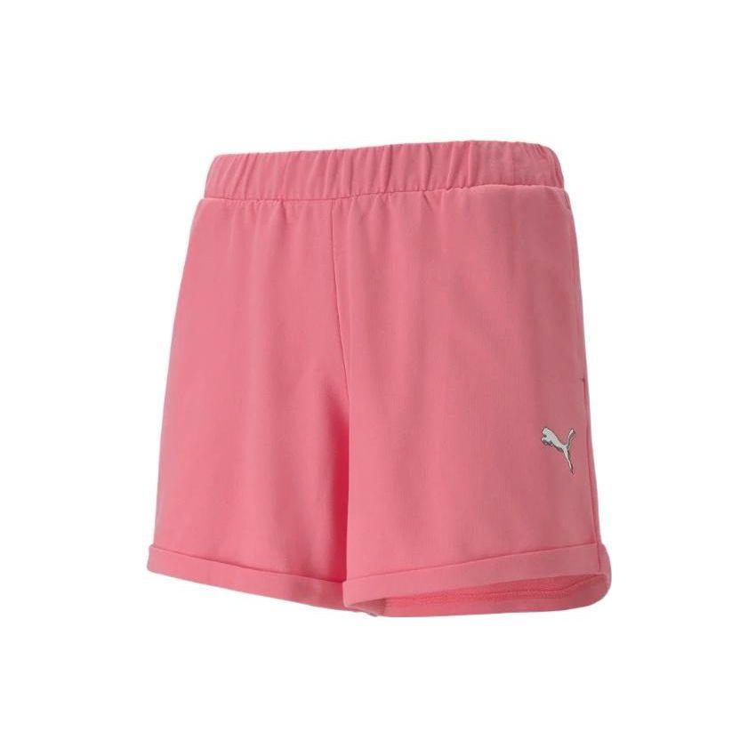 

Puma Logo Print Solid Color Sports Casual Shorts Women shorts Pink 585052-14 S