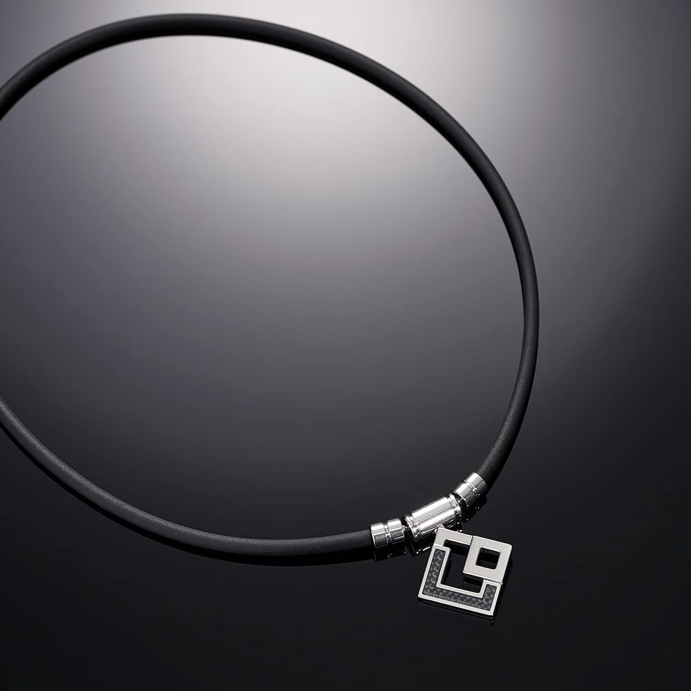 Colantotte TAO Necklace AURA Silver Carbon, Limited Edition Color, LL Size, 51cm