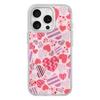 For iPhone 16 Pro Magnetic Case TPU PC Phone Cover with Detachable Love Heart Collection Backplate