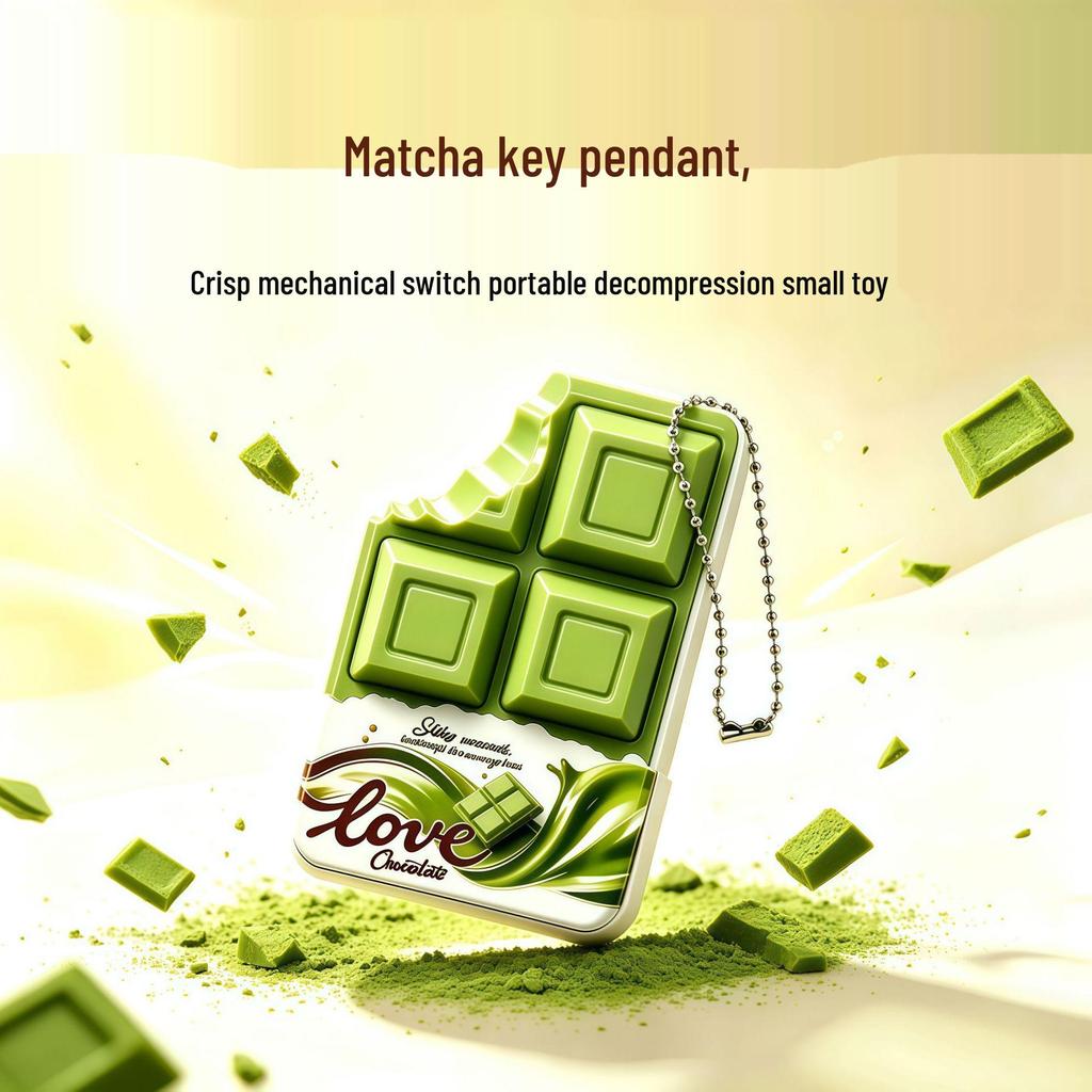 Creative Cartoon 26-Key Decompression Keyboard Keychain Pendant - Desktop Ornament & Student Bag Accessory