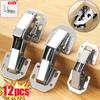 1/2/4/6/12pcs Stainless Steel Cabinet Hinges 90 Degree No-Drilling Hole Cupboard Door Soft Close Hinges Furniture Hardware Accessories 3-5in