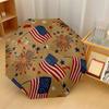 American Flag Fashionable Automatic Opening/Closing Folding Umbrella. Portable and Foldable, Ideal for Gift, Travel, and Daily Use