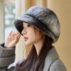 Women's Autumn and Winter New Fleece Thickened Tie-dye Beret Painter Hat Outdoor Windproof Warm Hat