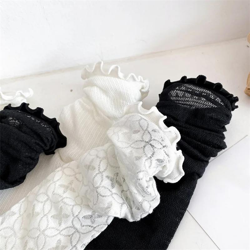 Fashion Socks For Women Cute New White Retro Lace Girl Sweet Socks Mesh Simple Women Casual Sweet Breathable Loose Socks Female
