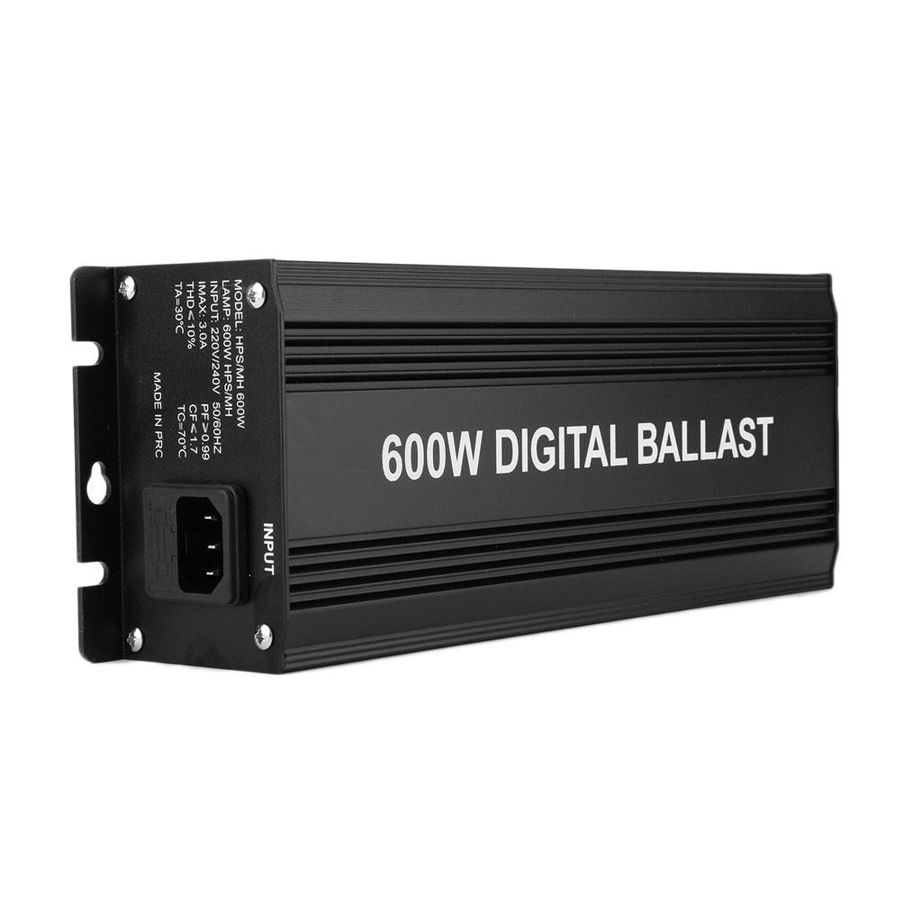 Digital Ballasts for Garden Planter Grow Lights HPS MH Bulbs Electronic Dimmable EU PLUG 3A Black 600W 220-240V