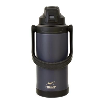 FREEAP Insulated Water Bottle, Large Capacity, 2 Liters, Sports Jug, Wide Diameter, Easy To Wash, Outdoor K-10884 (Smoke Navy)