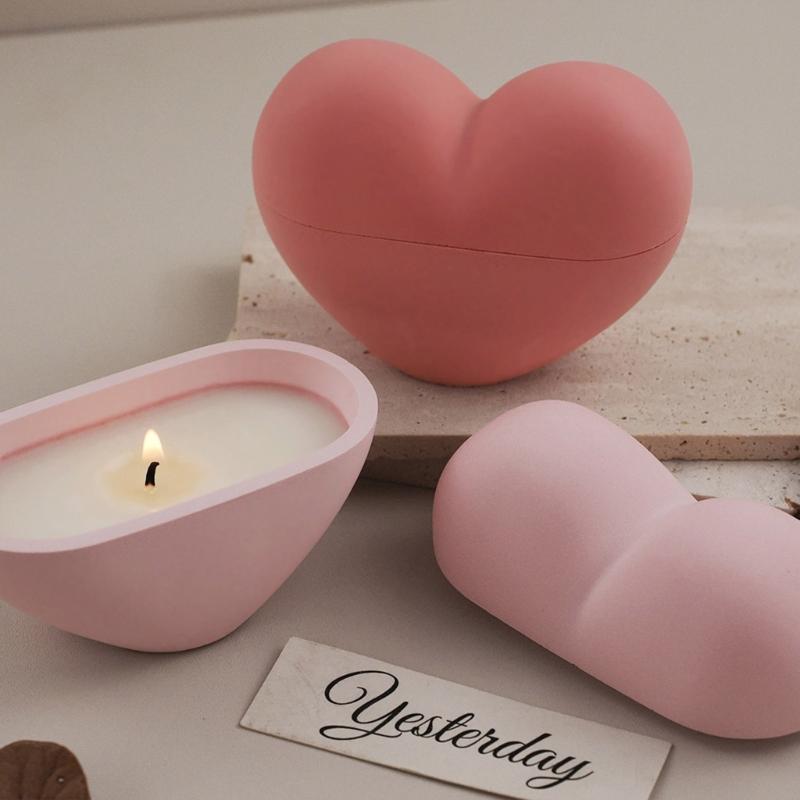 Practical Silicone Mould Home Decoration for Heart Shaped Keepsakes Box and Candle Holders Special for Gifts Making