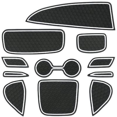 Negues Rubber Compatibel met Toyota Yaris 4e Generatie Rubber Yaris Interieur Yaris Vloer Bagage Witte Matten, (2020-heden), Set van 11 stuks,