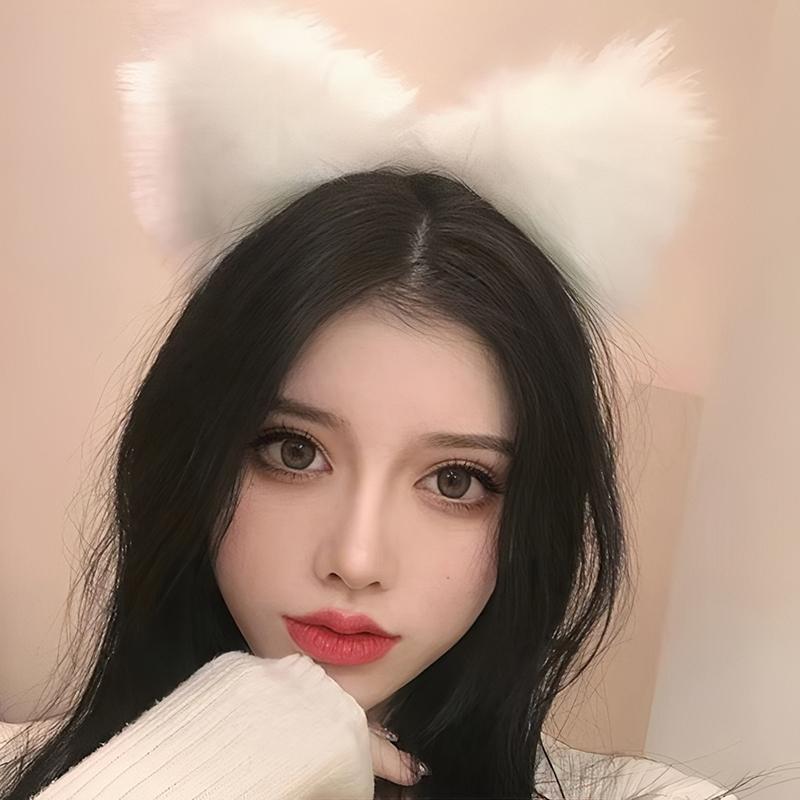 Wolf/Cat Ear Headband Cosplay Unisex Lingerie Plush Animal Ear Headband Accessories