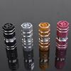 2PCs Set Bicycle Aluminum Alloy Hexagonal Column Axle Foot Pegs Non Slip Grooves (Black)