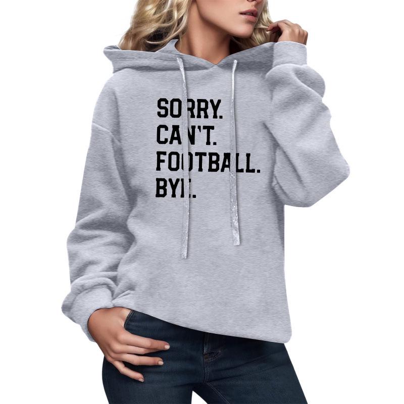 

2024 Autumn/Winter Long-Sleeve Hooded Printed Sweatshirt - Stylish, Versatile Design 3XL сірий колір