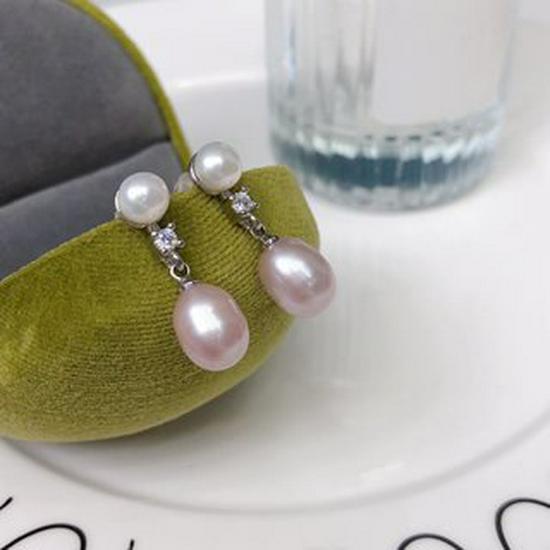 Freshwater Double Pearl Stud Earrings – Niche Luxury, Novel and Simple Design, TikTok Style