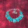 Blue Turquoise Handmade Gemstone Necklace, 925 Solid Sterling Silver Antique Jewelry Necklace, For Engagement Gift