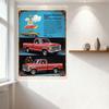 Vintage 1976 Ford Summer Days Tin Sign Retro Distressed Metal Sign with Ford Trucks & Trophy Design for Garage Bar Home Wall Dec