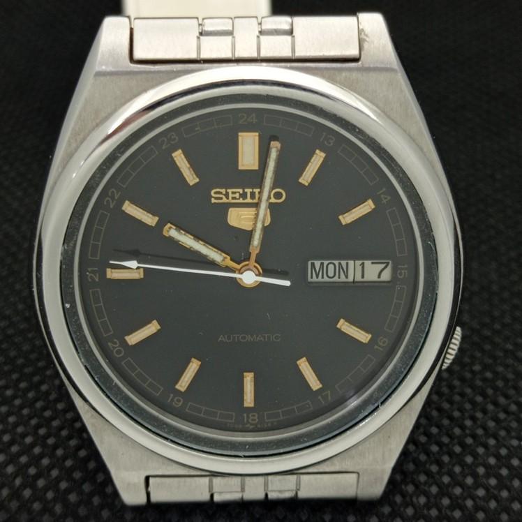 POUŽITÉ VINTAGE SEIKO 5 AUTOMATIC 7009A JAPONSKO PÁNSKÉ ORIGINÁLNÍ HODINKY CIFERNÍKU a415779-2 SKU621d-a415779