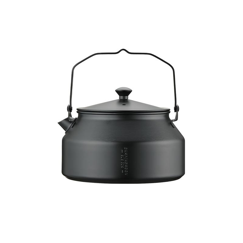 Campingmoon Matte Black  Camping Cookwarek Kit Moutaineer Water Bottle Tea Boiling  Kettle Stainless Steel Camp Camping Kettle 1 L&15*15*6.5 cm чёрный