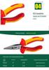 SATA VDE Insulated High Voltage Diagonal Cutting Pliers 6" & 7"