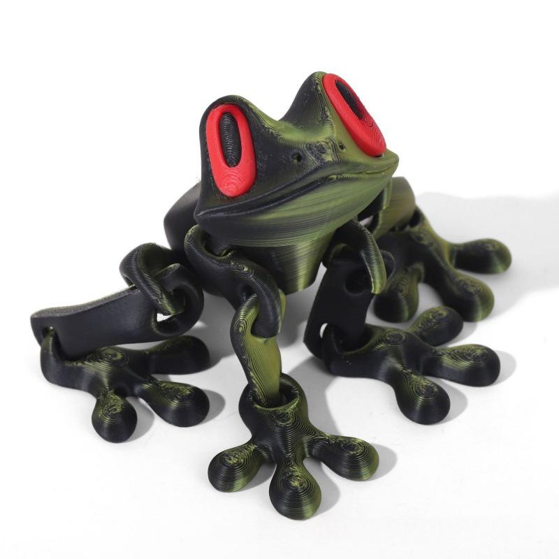 3D Printed Magnetic Tree Frog Ornament - Refrigerator Magnet & Children's Decompression Toy