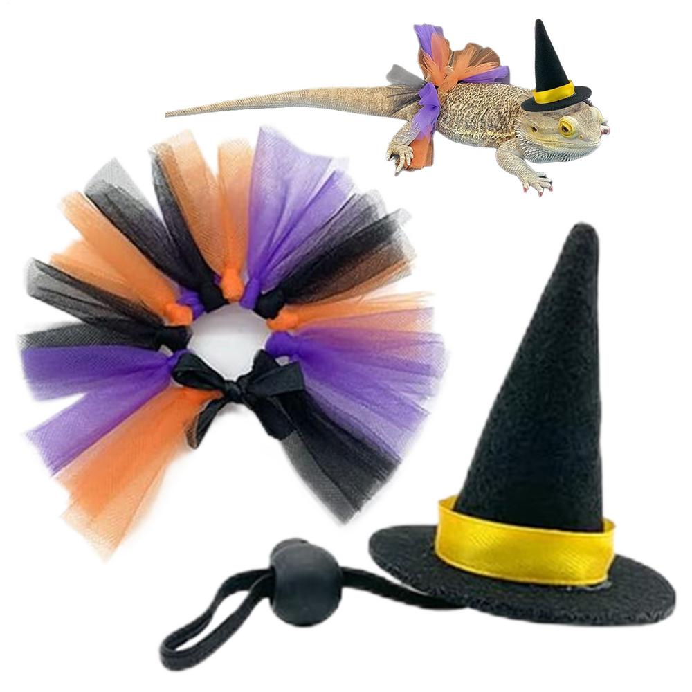 Bearded Dragon Outfits Bearded Dragon Witch Hats Skirts Reptile Apparel Pet Supplies For Amphibian Chick Snake Turtle Gecko