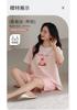 Flower Blossom Liying Summer Short sleeved Shorts with Chest Mat Women's Pajama Set HK