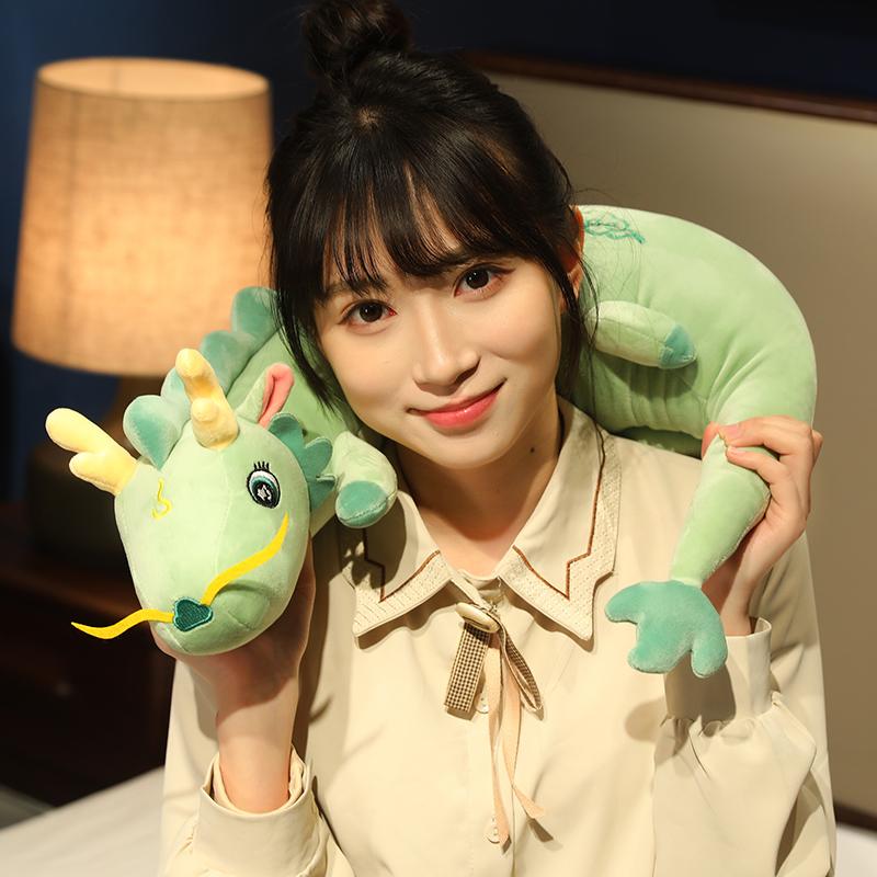 2024 Large Size Lucky Dragon Plush Long Pillow Toy Kawaii Stuffed Animals Dragon Plushies Cushion Anime Soft Toys Home Decor