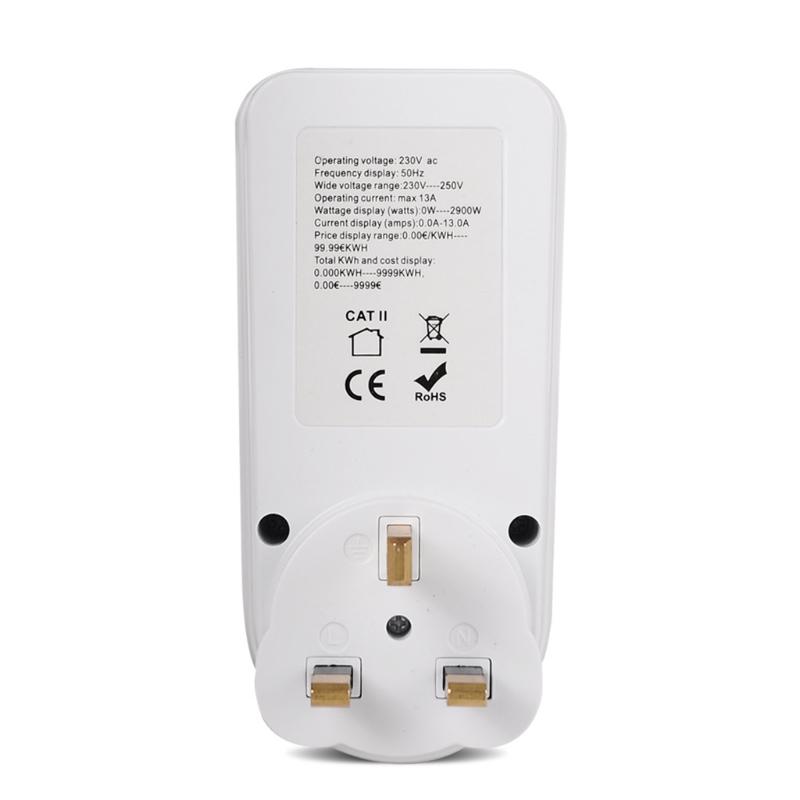 Digital Wattmeter AC Energy Power Meter 110V-230V Socket Power Monitor EU/US/UK Electricity Meter for Energy Saving
