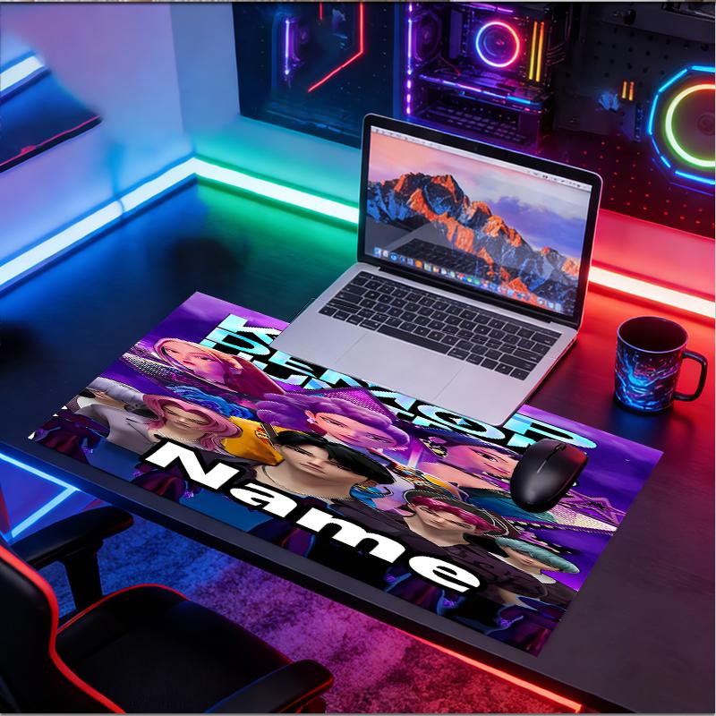 Tappetino per Mouse Personalizzato con Nome e Motivo Cacciatori di Demoni KPop, Tappetino da Scrivania per Laptop PC, Tappetino Decorativo per Scrivania per Casa, Tappetino per Tastiera, Regalo
