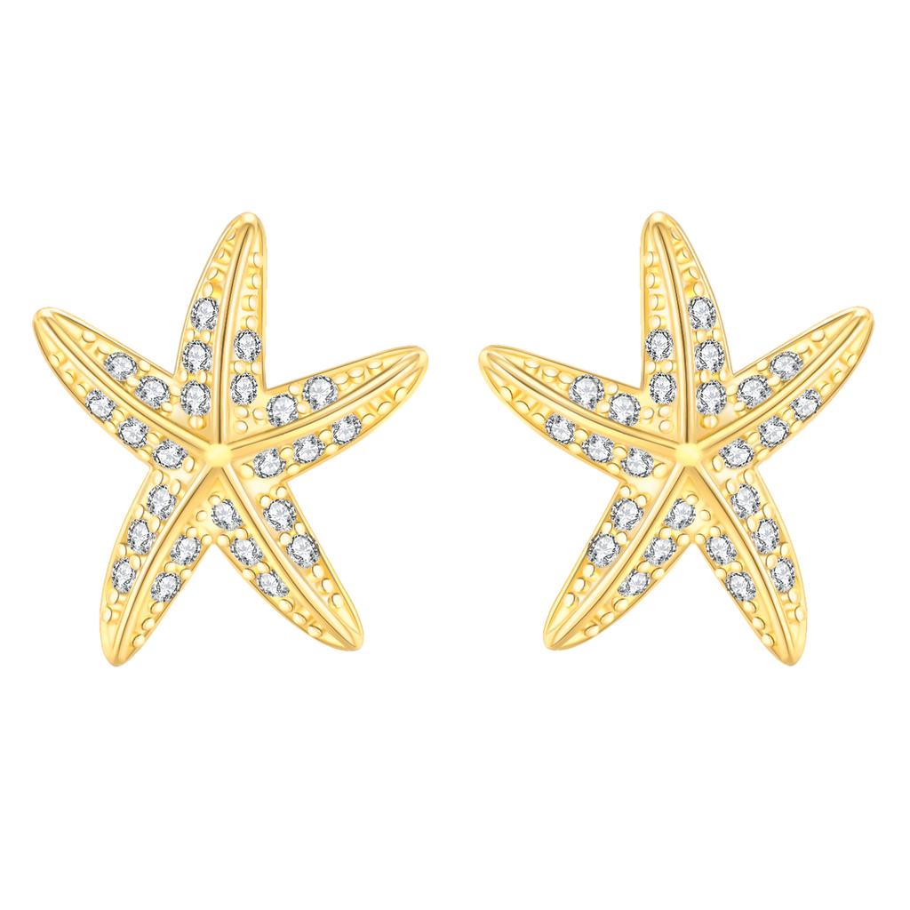 925 Silver Golden Sun Ear Rings Irregular Geometry Star Ear Jewelry Wedding Jewelry Zircon Stone Earrings for Women